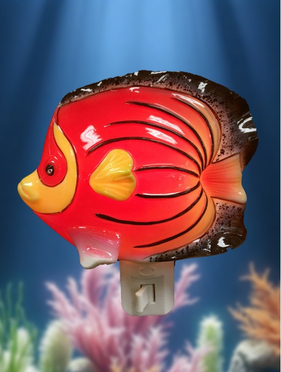 Porcelain Red Tropical Fish Night Light with Gift Box Porcelain Red Tropical Fish Night Light with Gift Box